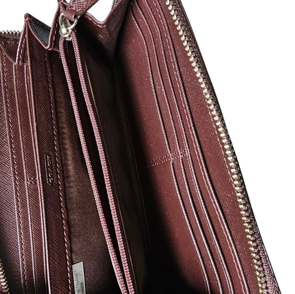 NWOT Coach Signature Brown and Tan Zip Around Wallet Clutch - Picture 8 of 10
